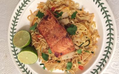 Teriyaki Salmon with Noodles