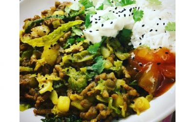 Minced Beef Keema Curry with Savoy Cabbage