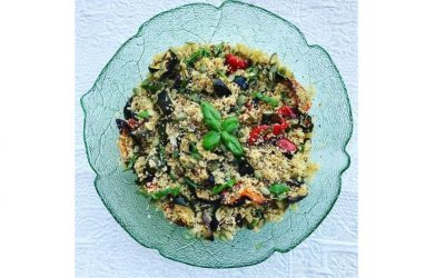 Roast Vegetables with Pesto Couscous